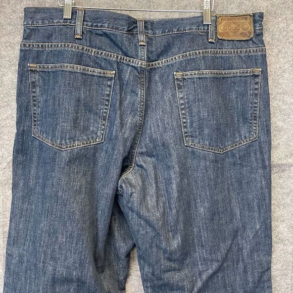 EDDIE BAUER Flannel Lined Jeans Men's Size 40X30 Blue Straight Leg Relaxed Fit - Picture 15 of 16